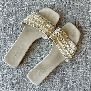 Cream sandals